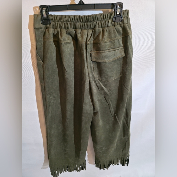Umgee Pants - Umgre Olive Green Women's Fringe Pants